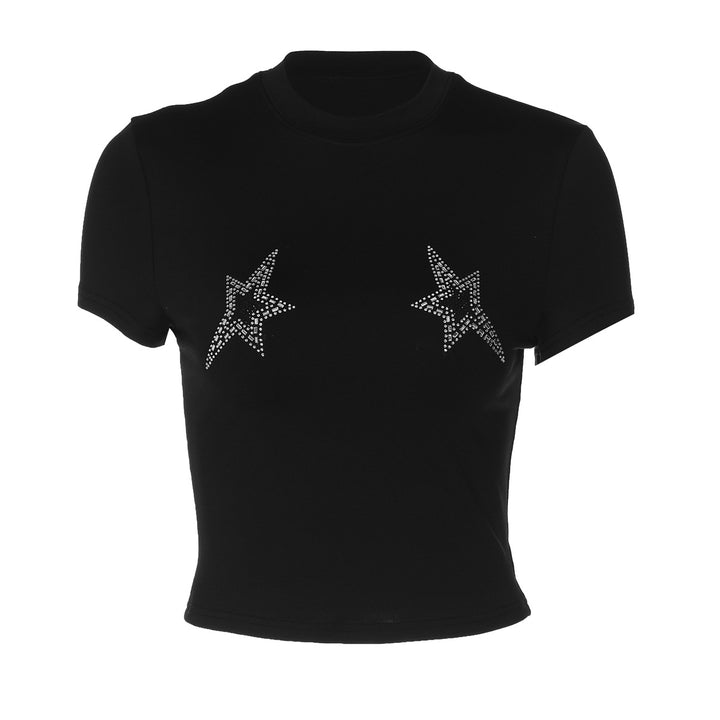 Dame Crop-Top med glamorøse stjernesyninger Skovae