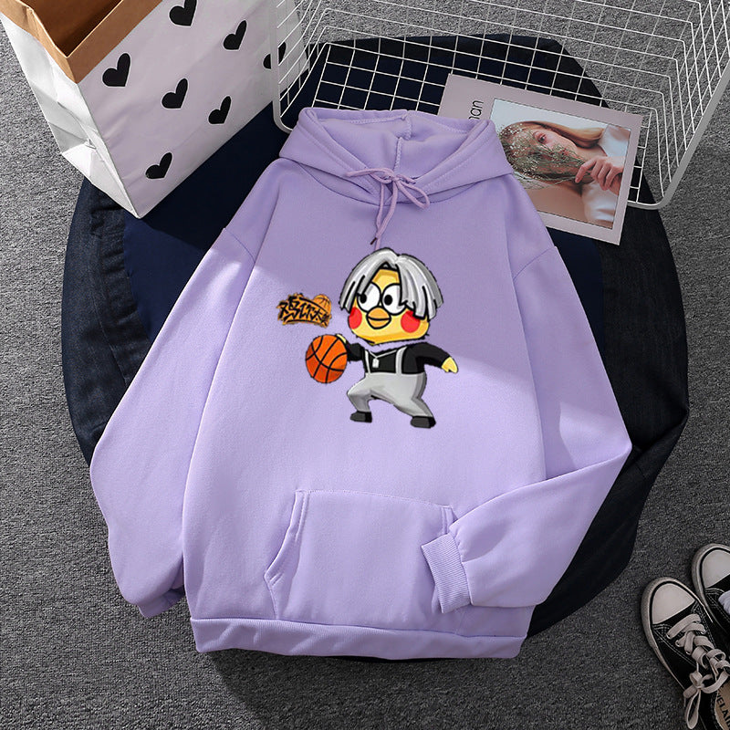 Kvinders hoodie med kreativt basketballmotiv Stilla