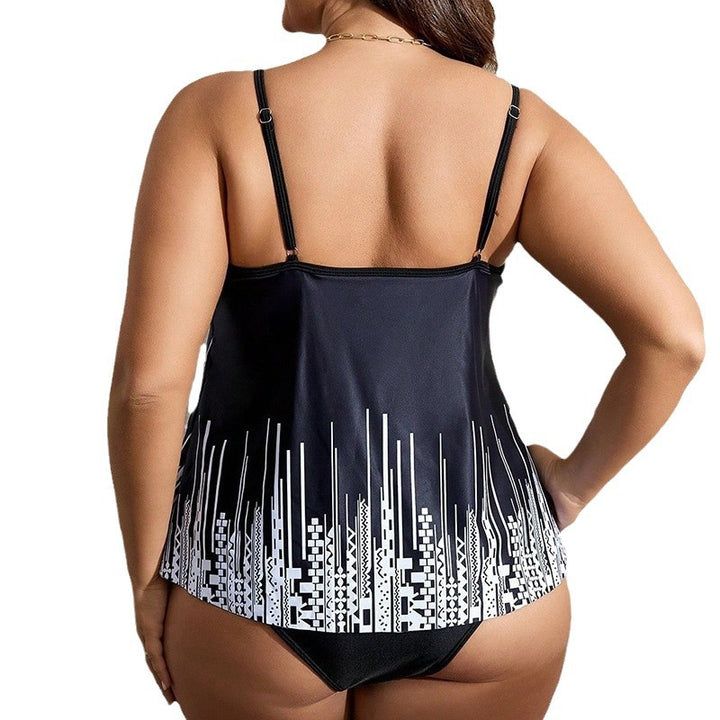 Dame Tankini med trendy snit og justerbare stropper Skovae