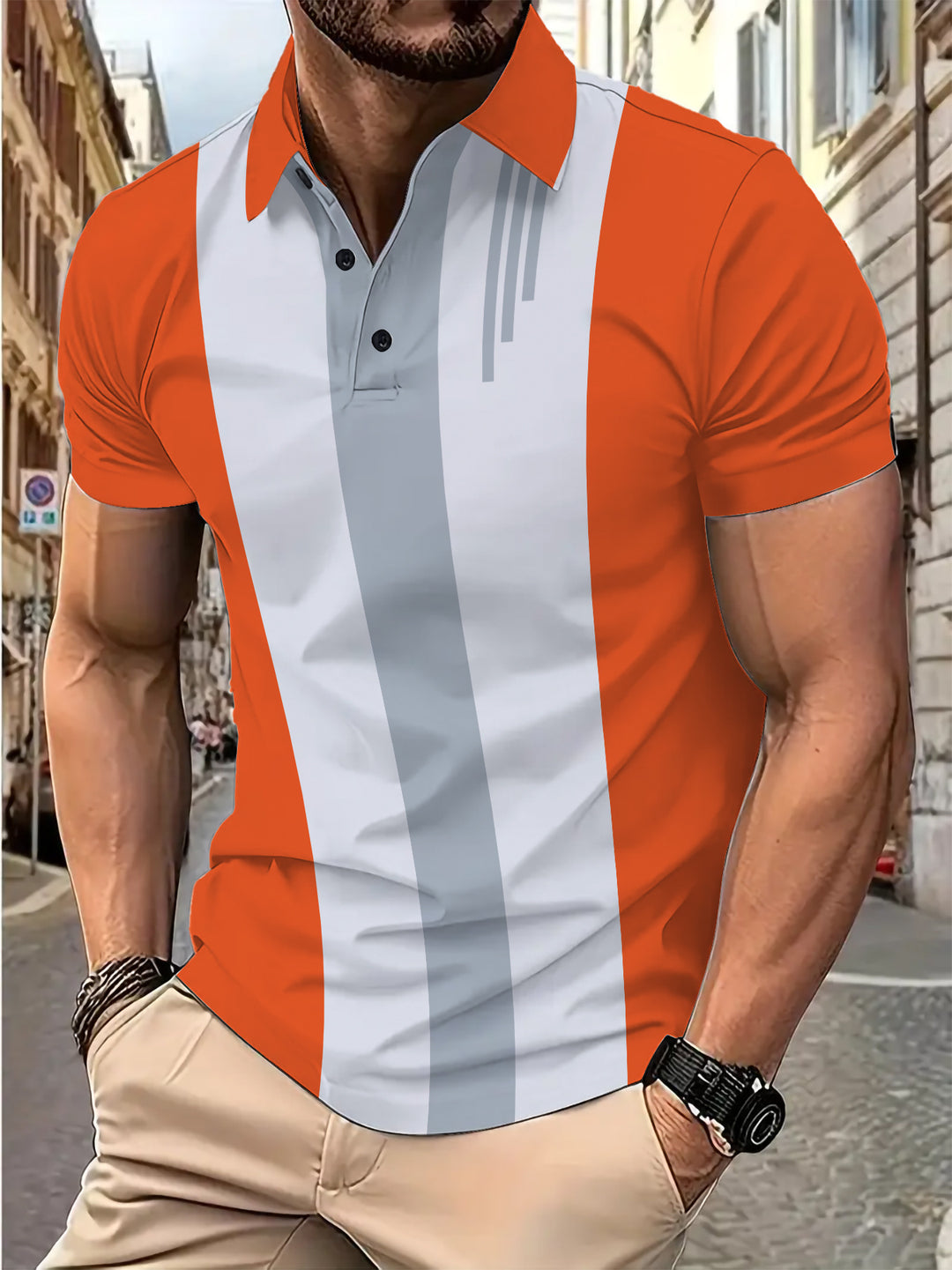Herre polo shirt med moderne design og åndbare egenskaber Stilla