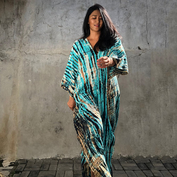Kvinder Let Resort Kaftan Kjole Stilla