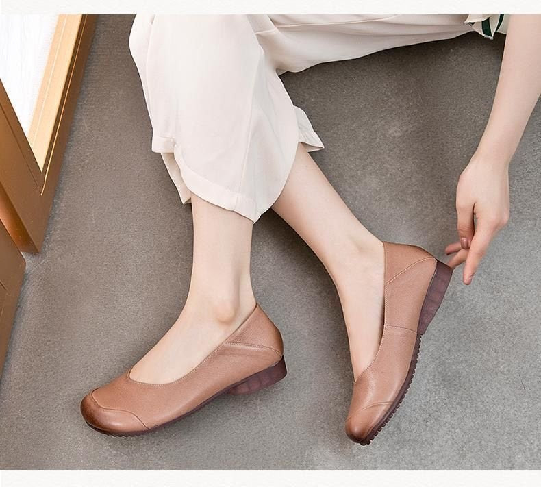 Dame nan elegante Slipper-Ballerina med ergonomisk komfortfod seng og diskret pynte søm Skovae