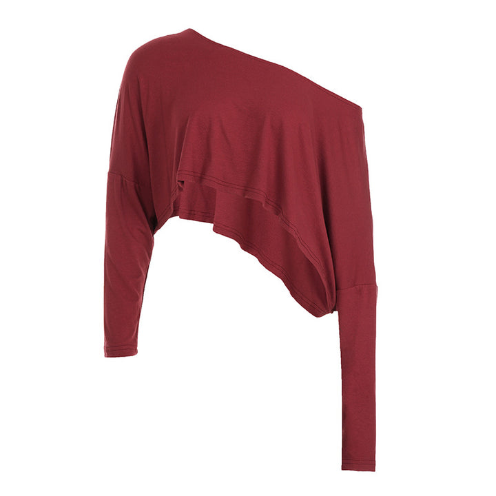 Dame afslappetOne-Shoulder-top med asymmetrisk snit og rummelig design Skovae