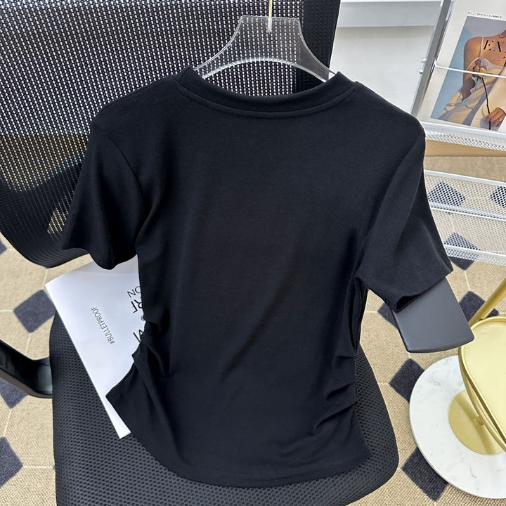Dame Casual Relaxed Fit Klassisk T-shirt Stilla