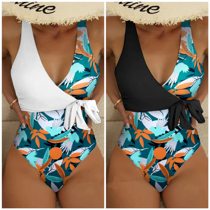 Femme Wrapstil Højtaljet One-Piece Badedragt Stilla