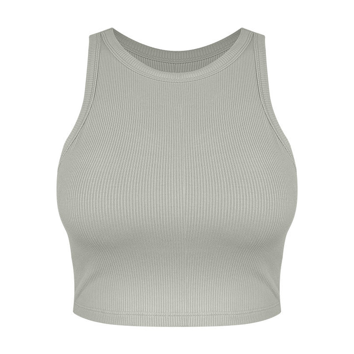 Dame sporty rib crop top med høj åndbarhed og elastisk talje Stilla