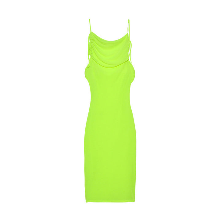 Dame Bodycon Slipkjole med justerbare stropper Stilla