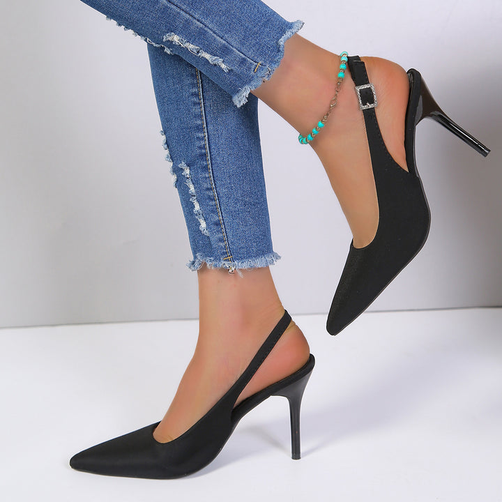 Dame elegante Slingback Pumps med spids tåområde og høj hælhøjde Stilla