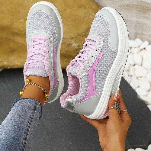 Dame Sporty løbe-sneakers med åndbar mesh-overflade og blød dæmpning Stilla