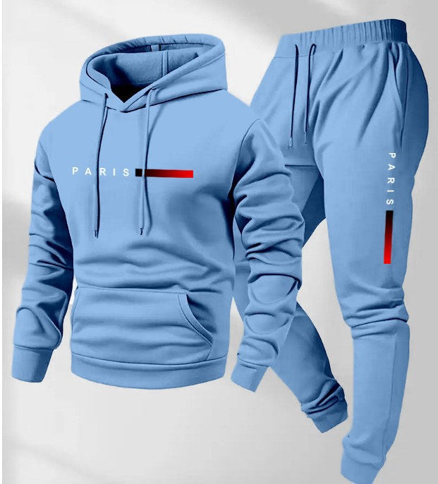 Kvinders hoodie og joggingbukser sæt med moderne Paris design Skovae