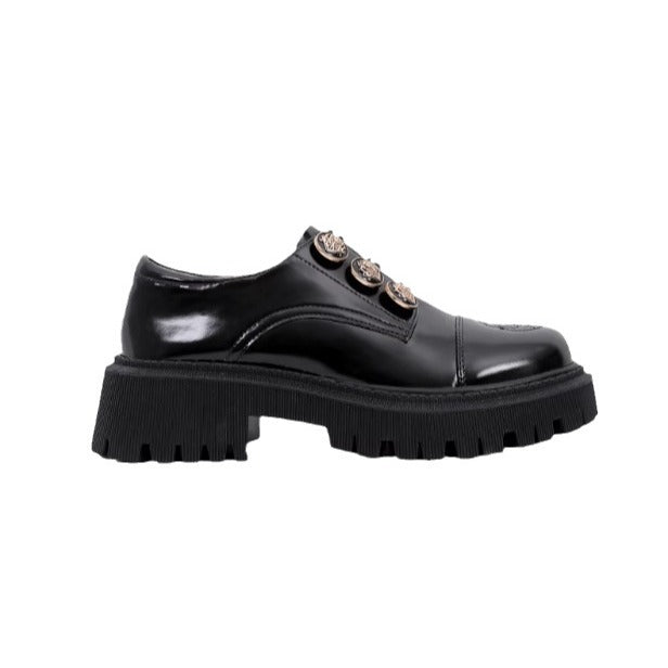 Femme Elegante Snørel-Oxfords med dekorative knapper Stilla