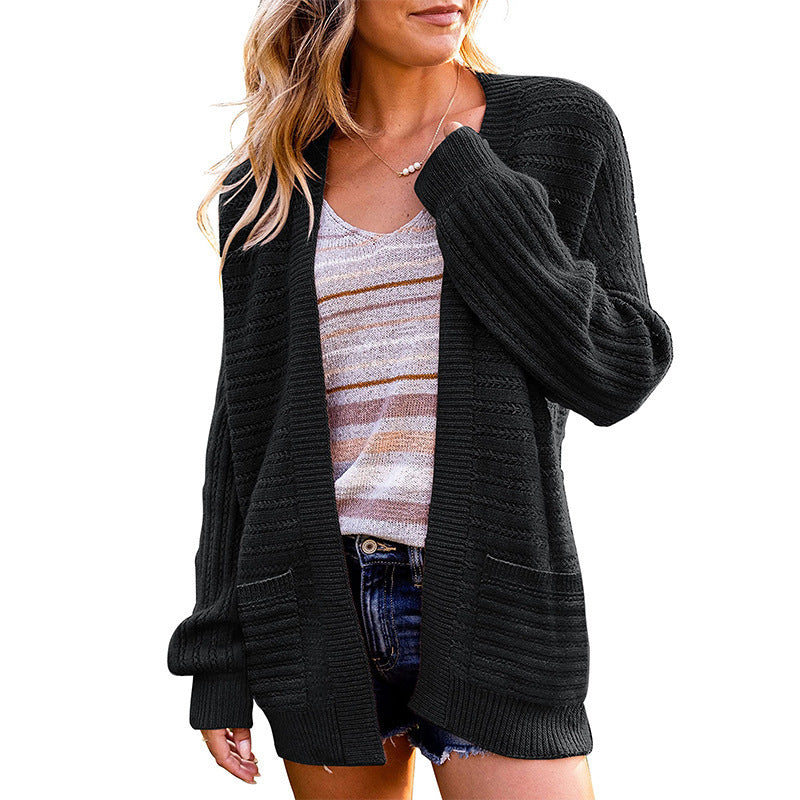 Kvindernes cardigan med tekstureret design og åben front Stilla