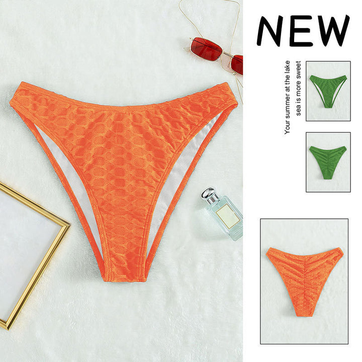 Dame Højt skåret bikini-bukser med raffinerede ruffle-detaljer Skovae