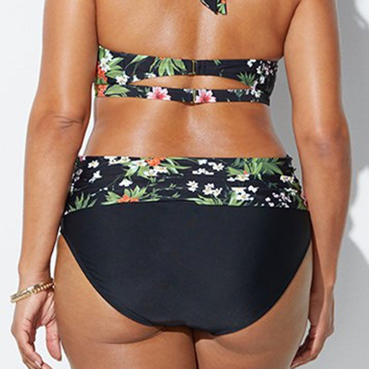 Dame Højtaljet Floralprint Bikini Sæt Stilla