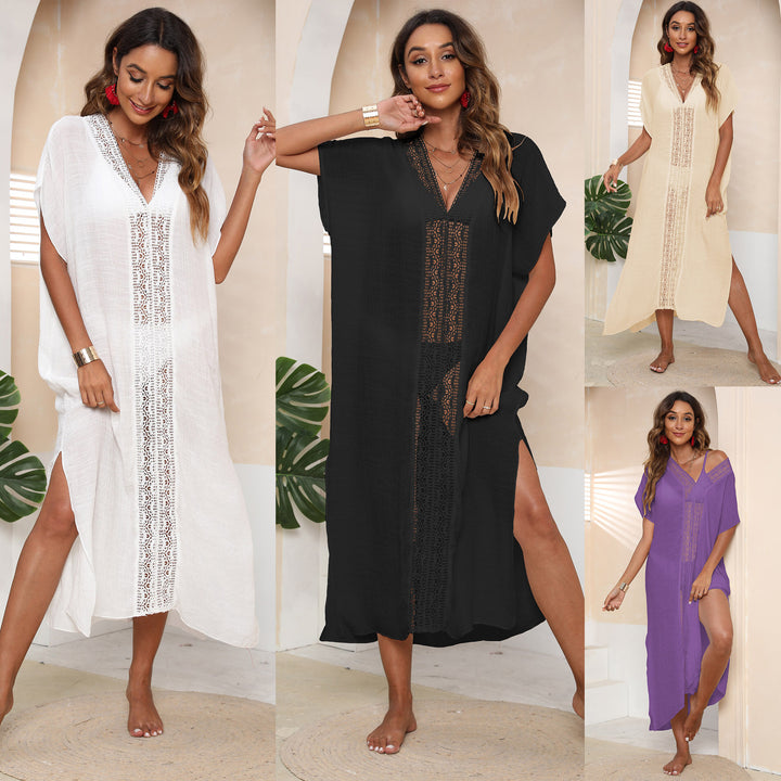 Femme Elegante Hæklet Strand Kaftan Stilla