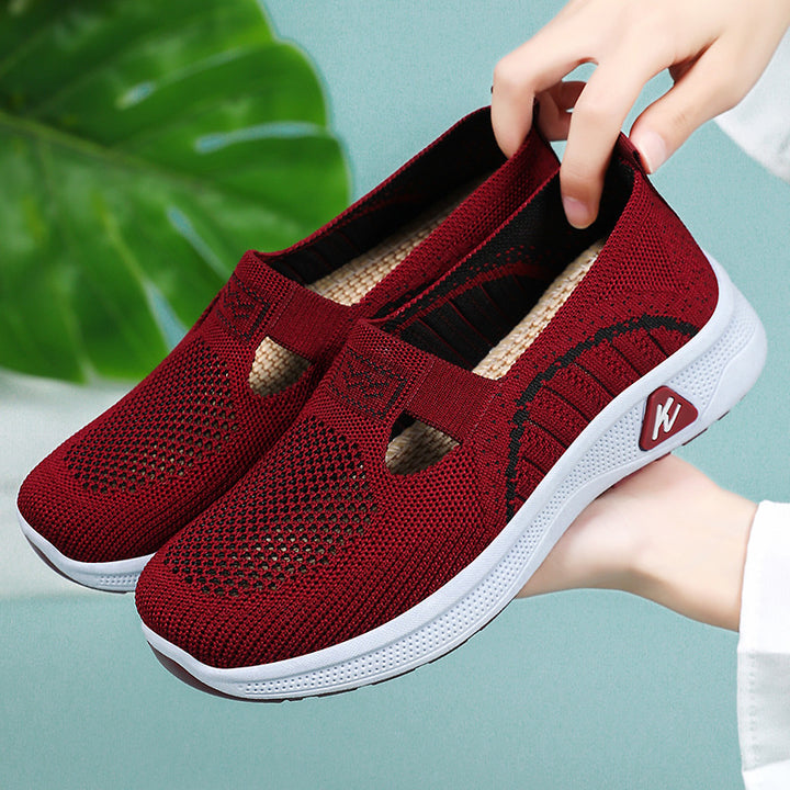 Dame Airy Slip-On Fitness Sneakers med åndbart strikket overmateriale Stilla