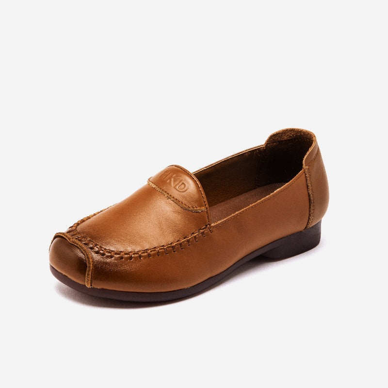 Femme Luksuriøse Læder Fritids Slippers Stilla