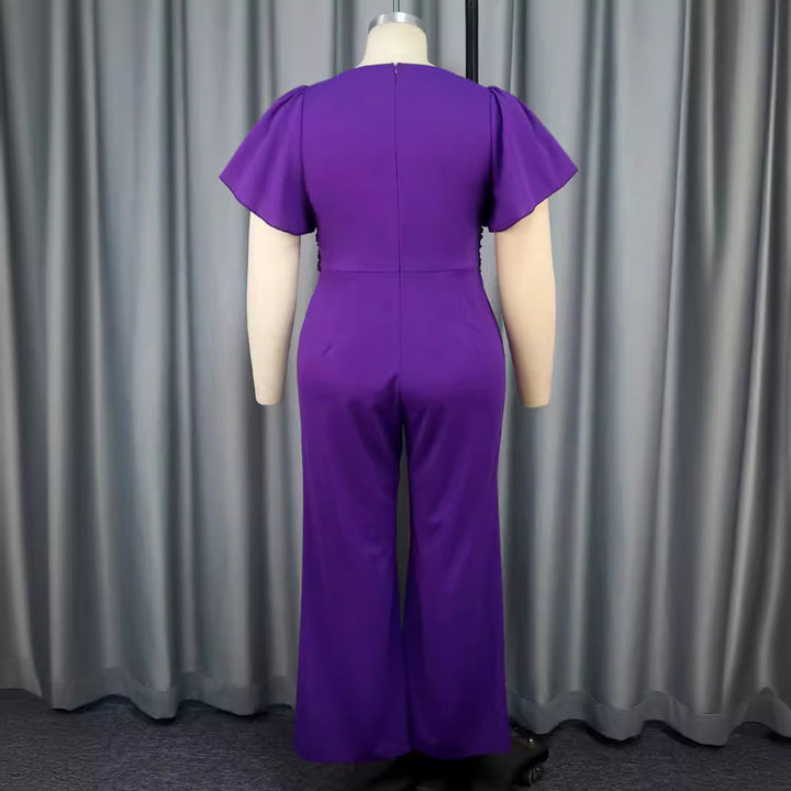 Dame elegant jumpsuit med dekorativ sløjfe-applikation Skovae