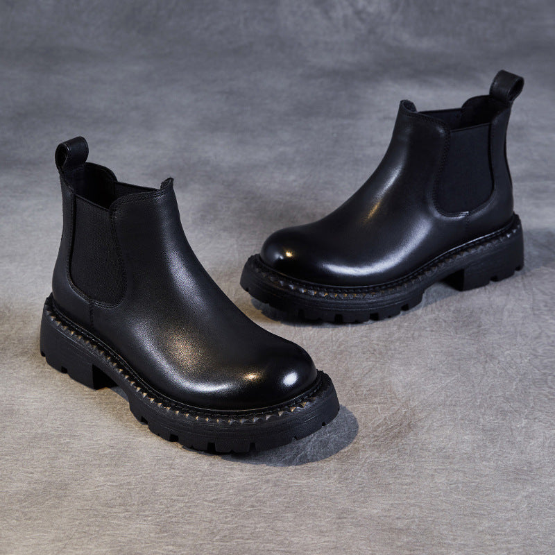 Dame Chunky-sål Chelsea-støvler med slip-on-design Stilla