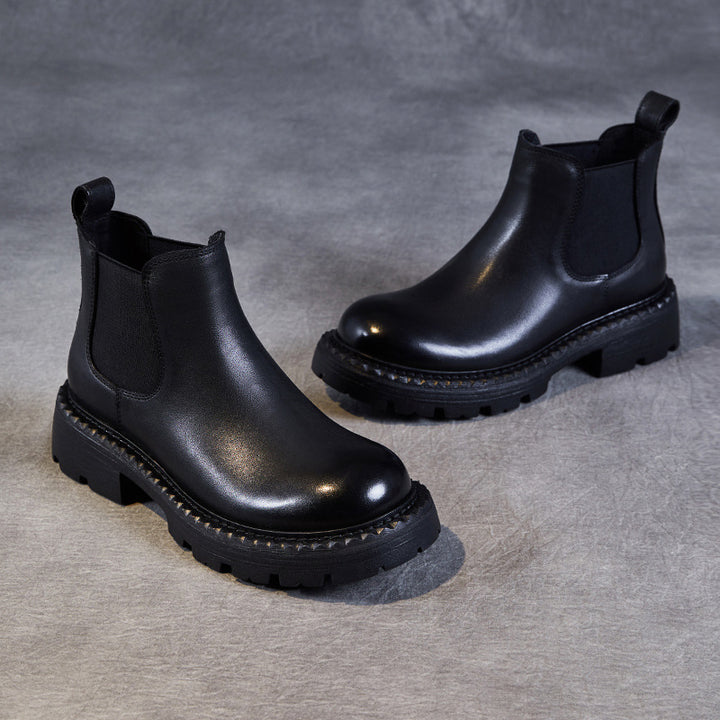 Dame Chunky-sål Chelsea-støvler med slip-on-design Stilla