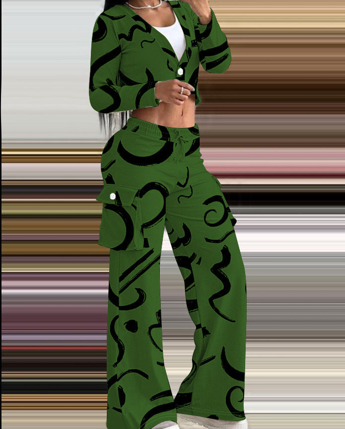Dame Løs To-dels Sæt med overdimensioneret Hoodie og bredskårne Bukser Stilla