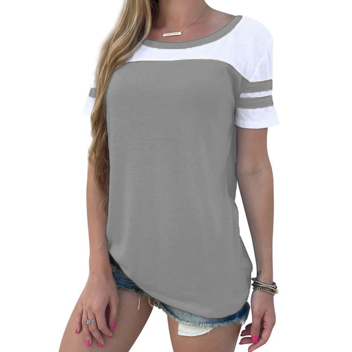 Dame Sporty T-shirt med moderne farveblokering og afslappet snit Stilla