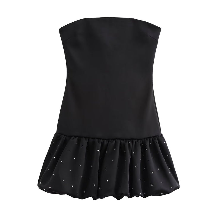 Stilla | Trendy Forår Båndløs Mini Kjole