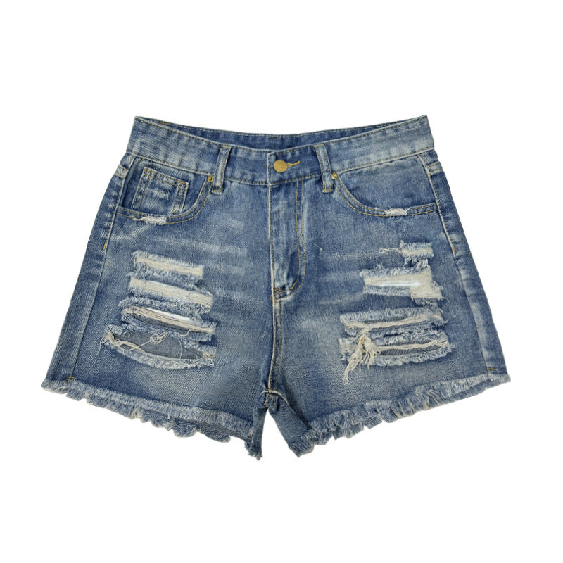 Dame Ødelagt Denim Shorts Skovae