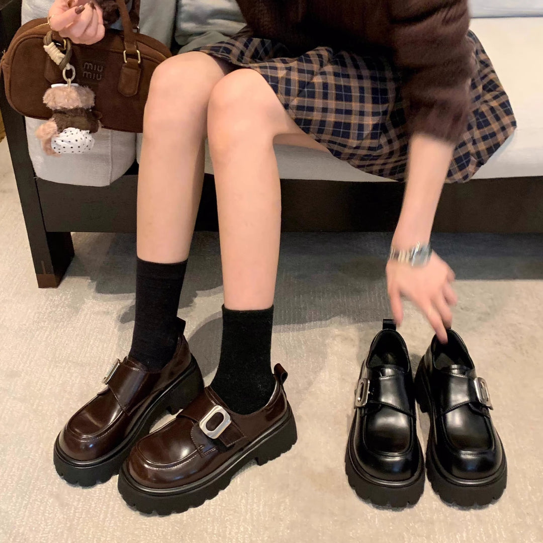 Femme Chunky Platform Spænde Loafers Stilla