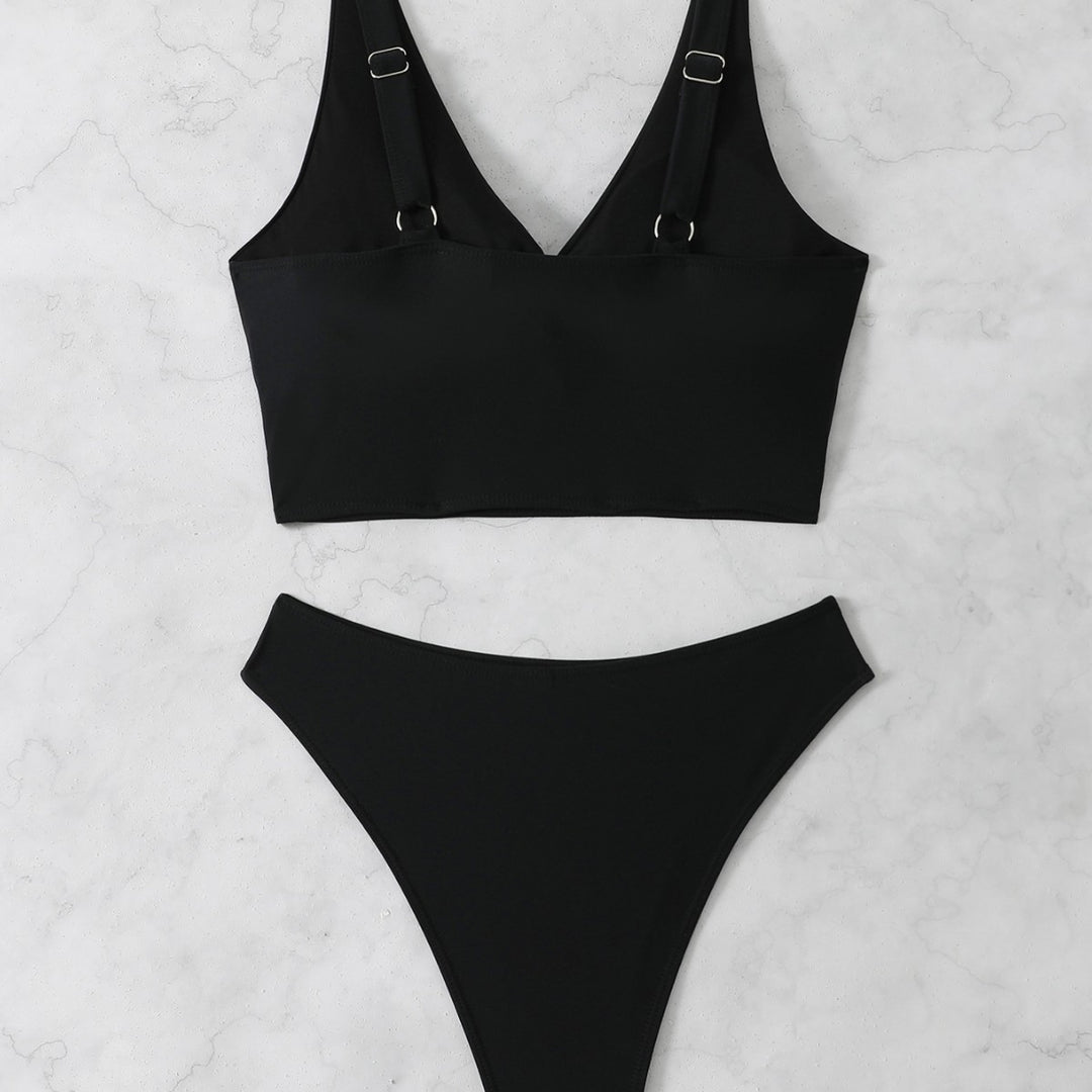 Dame Bikini-sæt med fashionabel knude og figurvenlig pasform Stilla