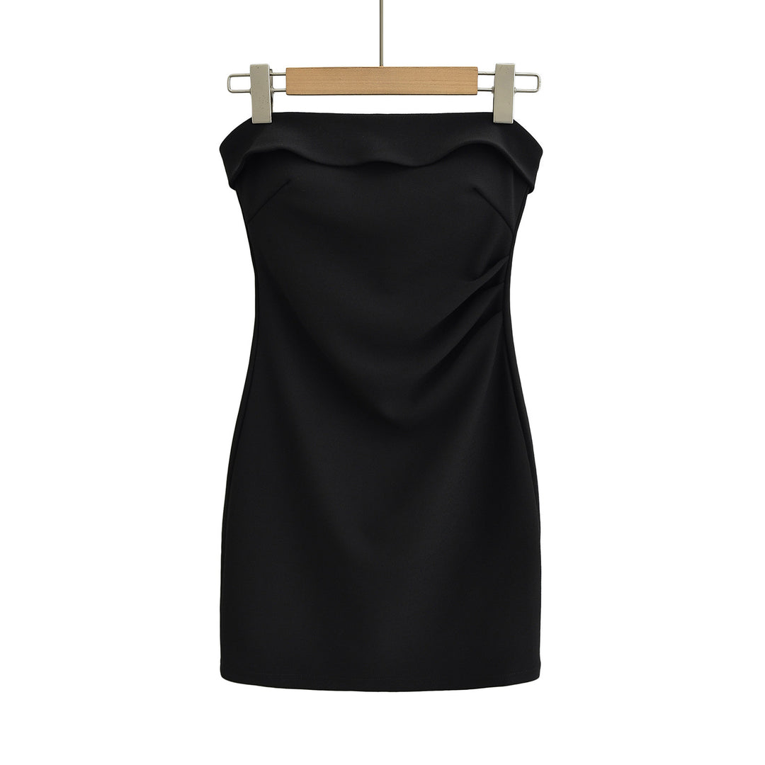 Dame figursyet Minikjole med elegant rynkning Stilla