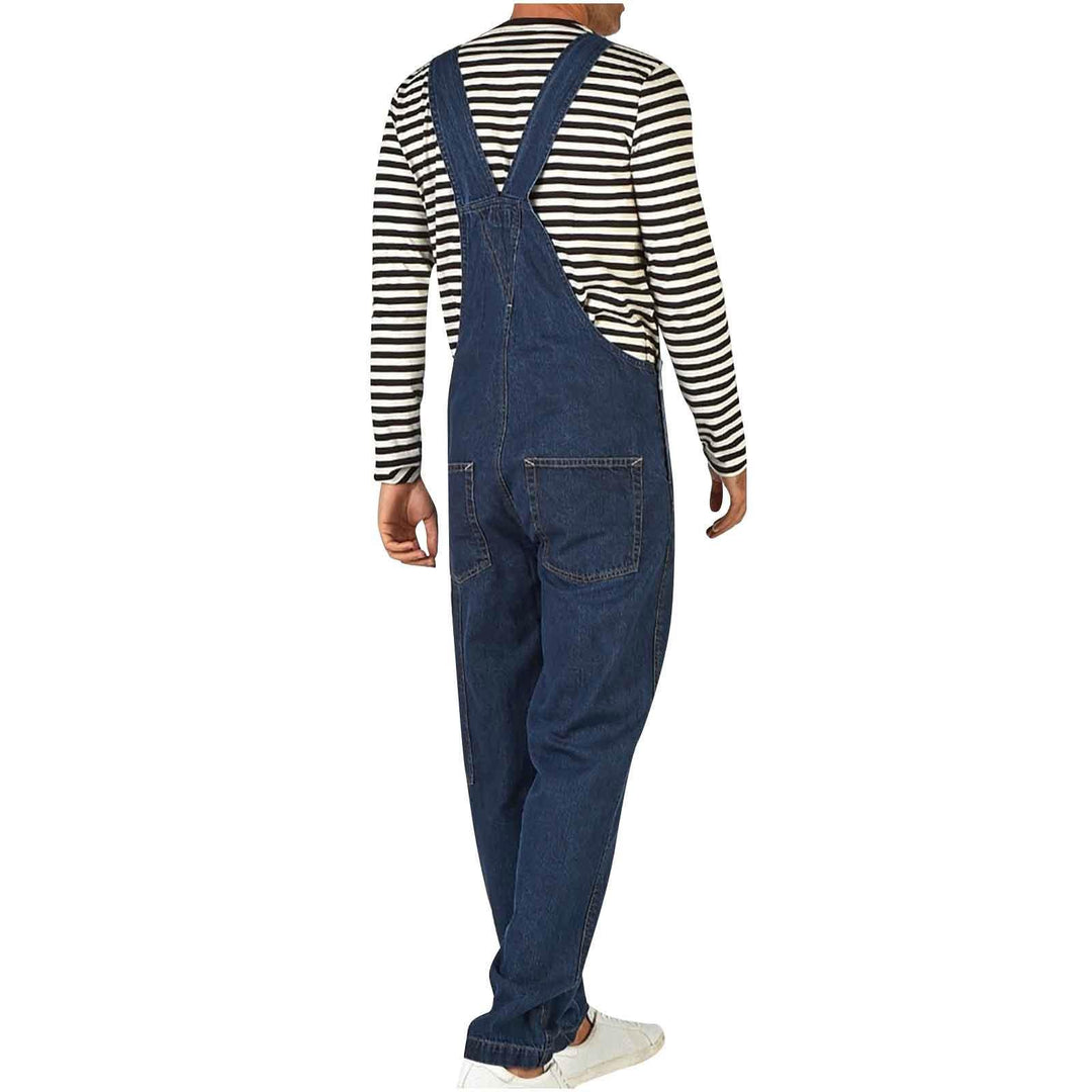 Herrer Denim-Overalls med justerbare stropper og praktiske lommer Skovae