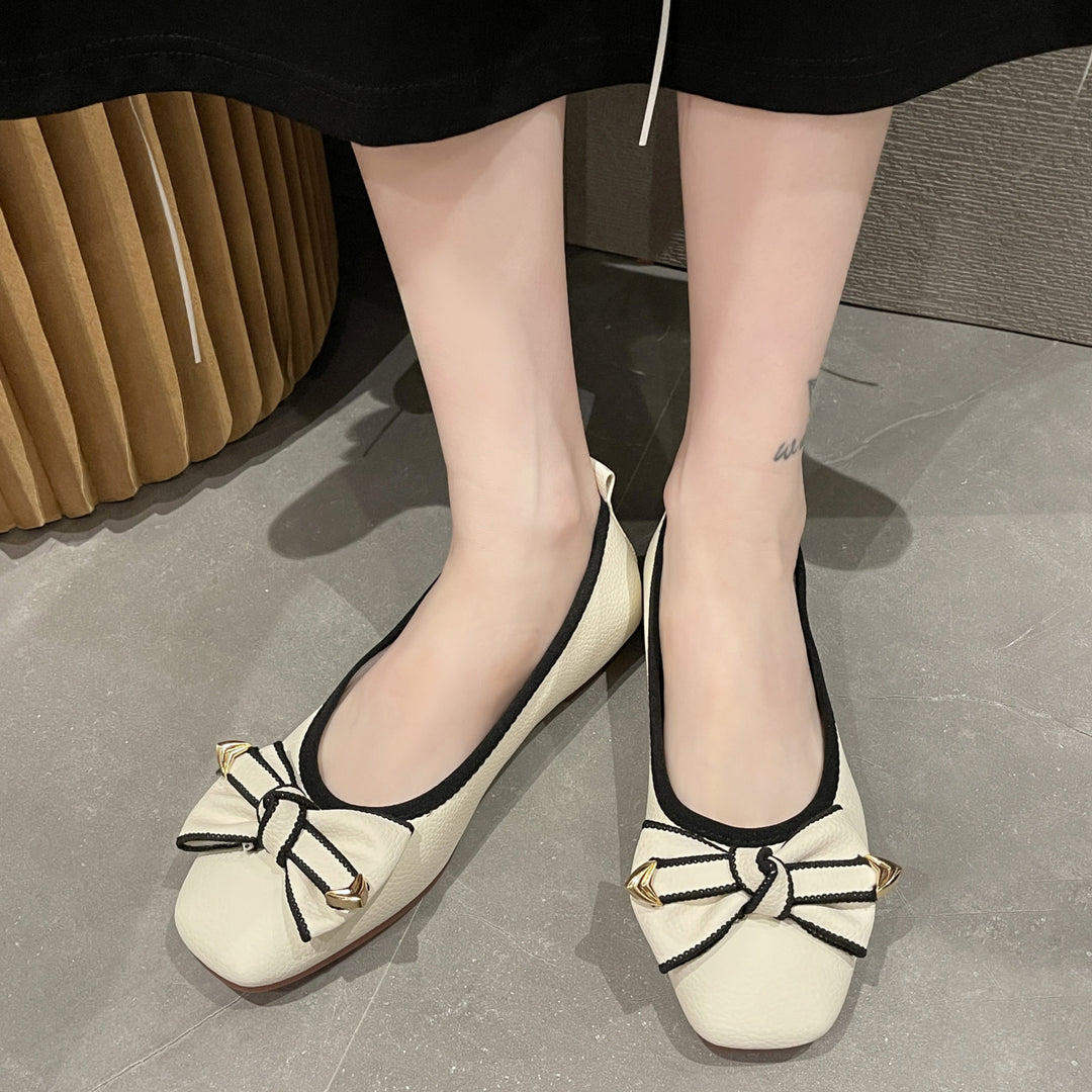 Dame ballerinas med raffineret sløjfedesign og elegant pyntedetalje Stilla