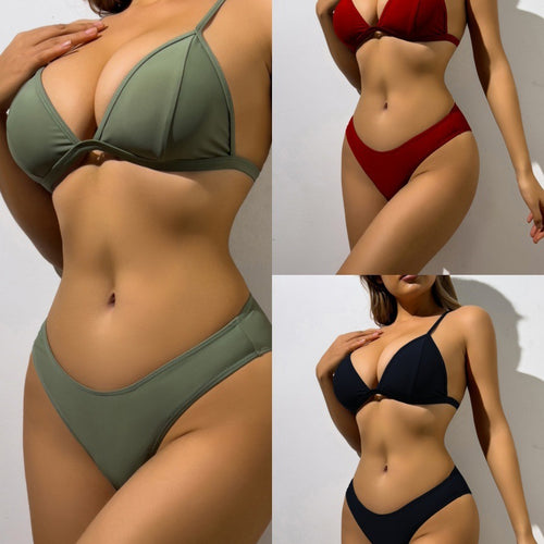 Femme Trekant-Bikini-Sæt med justerbare stropper Stilla