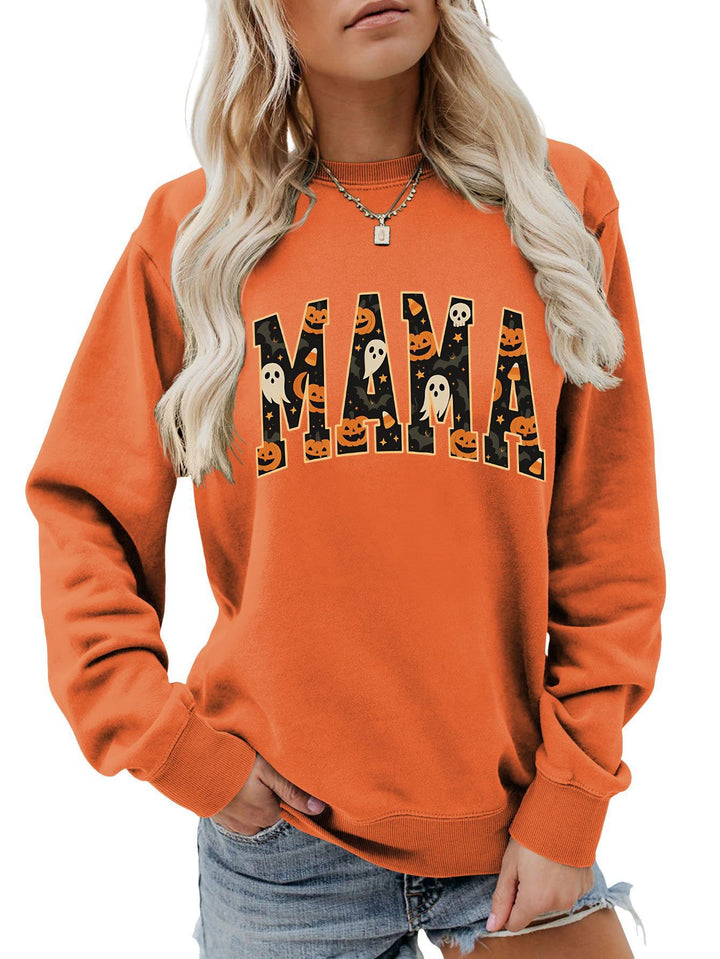 Kvinders sweatshirt med sjov Halloween design og behagelig pasform Stilla