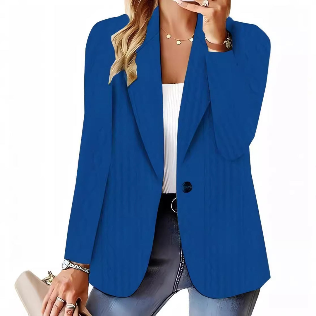 Dame elegant blazer med struktureret design og dobbelte knapstolper Stilla