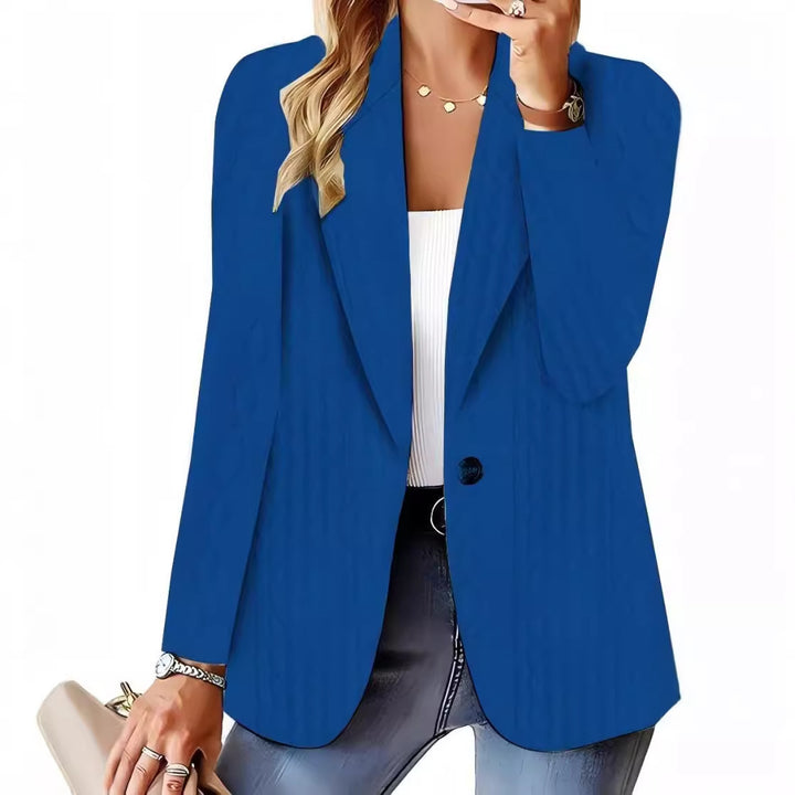 Dame elegant blazer med struktureret design og dobbelte knapstolper Stilla