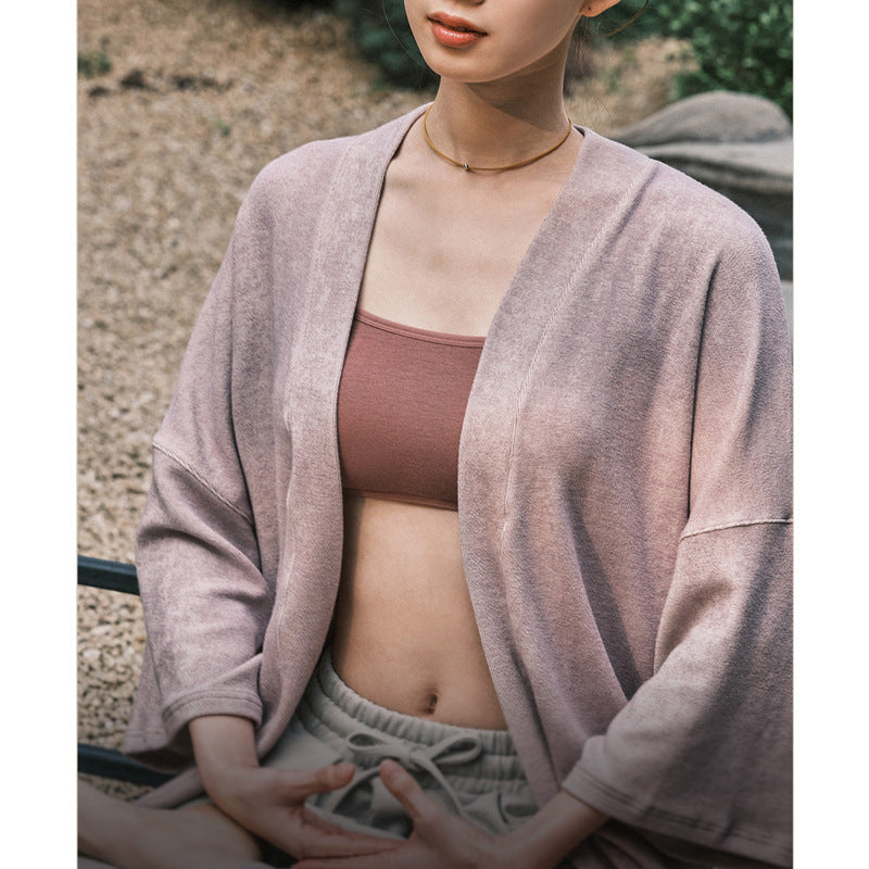 Dame Kimono-Cardigan lavet af blødt blandingsmateriale med vid широкий snit Stilla