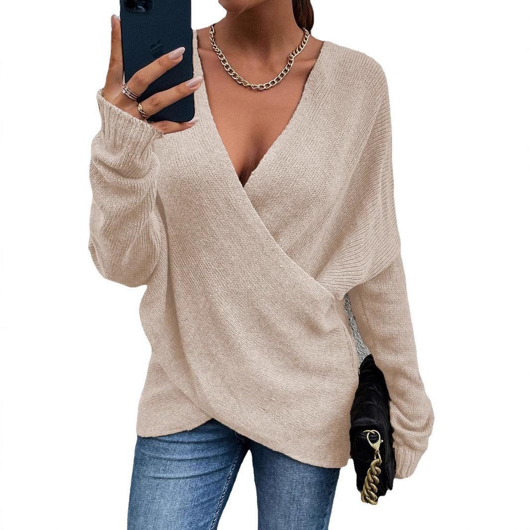 Kvinders afslappede V-hals sweater Stilla