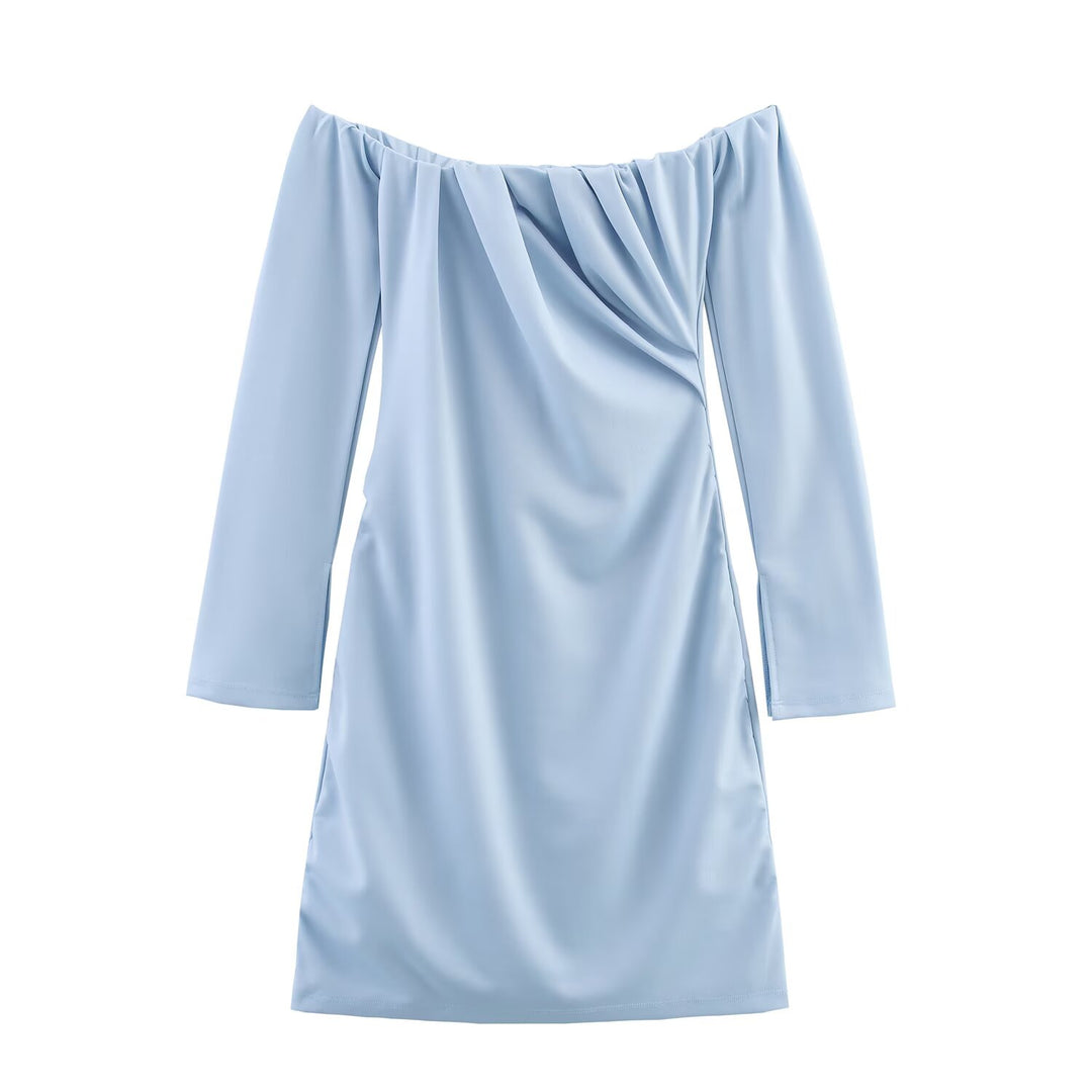 Dame elegant Off-Shoulder kjole med raffineret draperingsdesign Stilla
