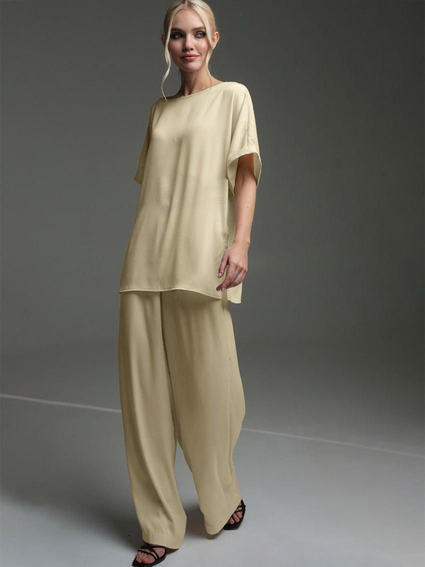 Dame Elegant loungewear-sæt med løs pasform og luksuriøse stoffer Stilla