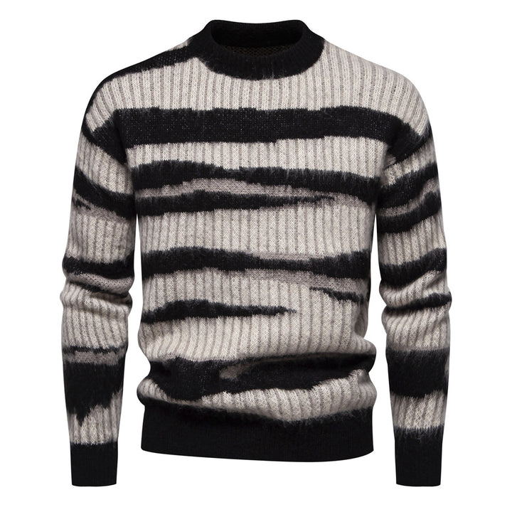 Herrer Behagelig Struktureret Stribet Sweater Stilla
