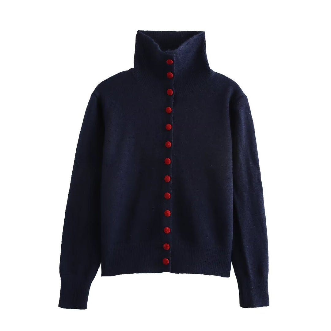 Femme Cozy Knit Cardigan med iøjefaldende knapdetalje Stilla