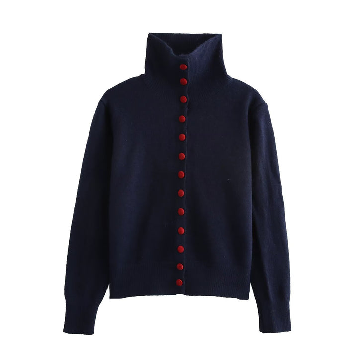 Femme Cozy Knit Cardigan med iøjefaldende knapdetalje Stilla
