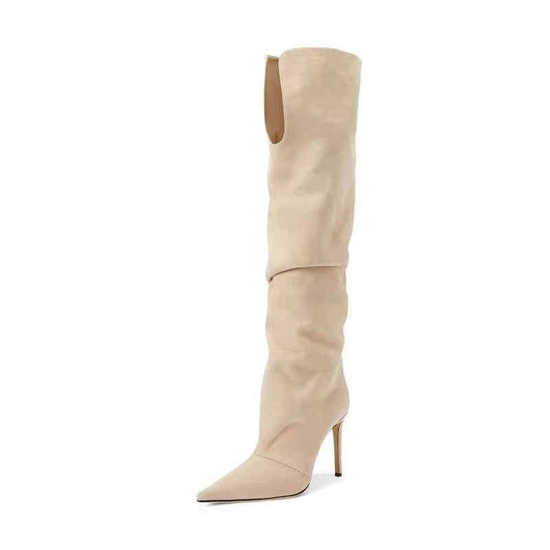 Femme Slouchy Over-knæet Stiletto Støvler Stilla