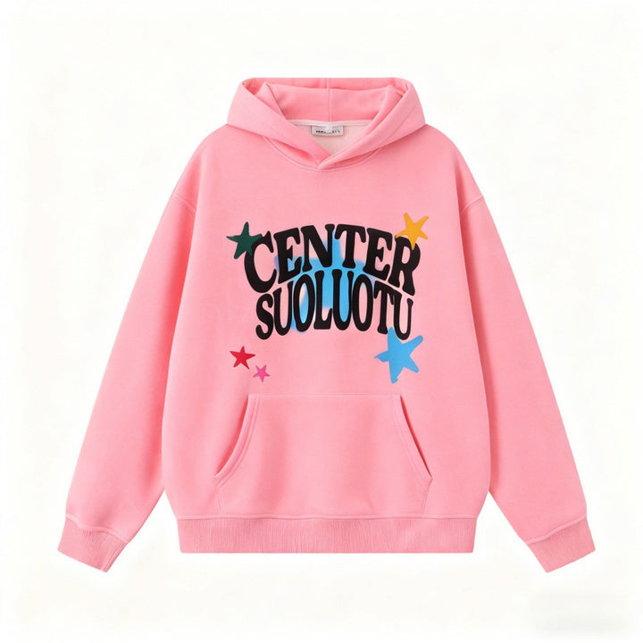 Kvinders hoodie med kreativt print Skovae