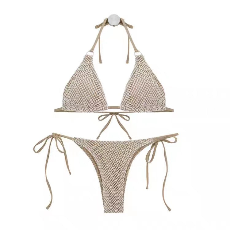 Femme Net Trekant Bikini Sæt Stilla