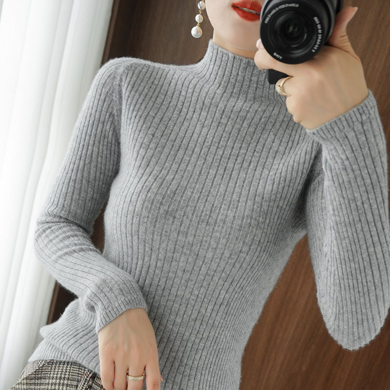 Damer Elegant og figurfremhævende turtleneck sweater Stilla