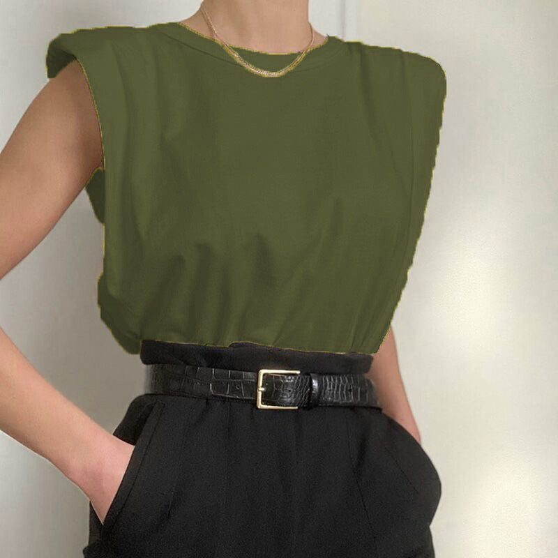 Damer Oversize T-shirt med skulderpuder Stilla
