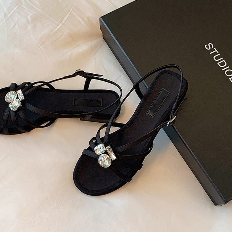 Dame Elegant Slip-On Kjole Sandaler Stilla